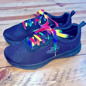 Sketchers Air Cooled Memory Foam Lightweight, comfort blk shoes, trainer walking